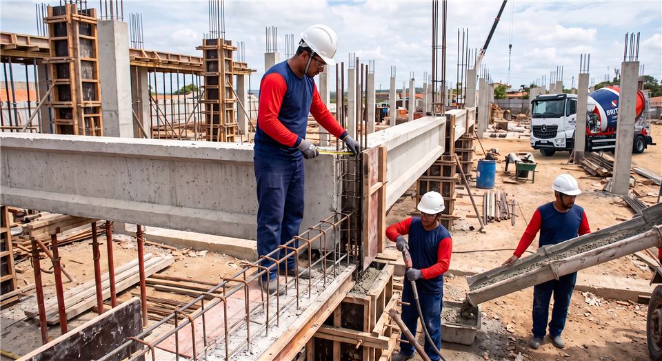 Concreto para vigas e pilares